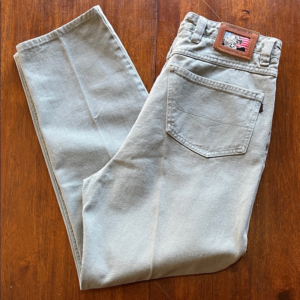 VTG Light Green Compagnie BX Jeans Size 32 X 28